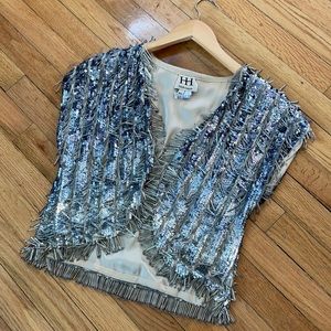 Stunning metallic and high quality sequence vest.